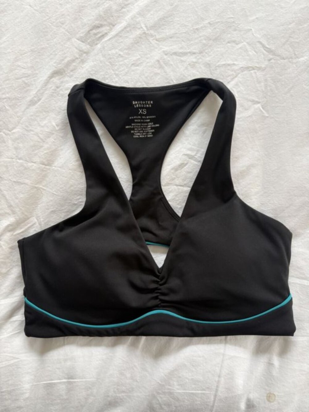 Daughter Lessons Retrofit Bra NWT Black XS